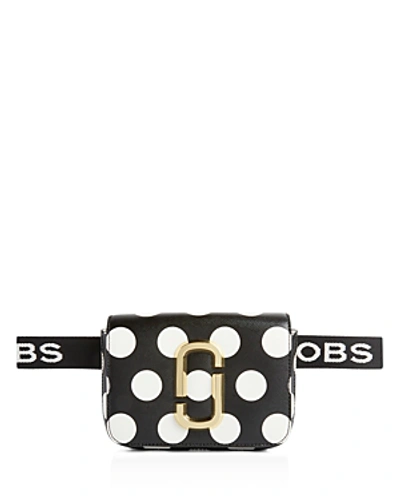 Shop Marc Jacobs The Dot Hip Shot Belt Bag In Black Multi/gold