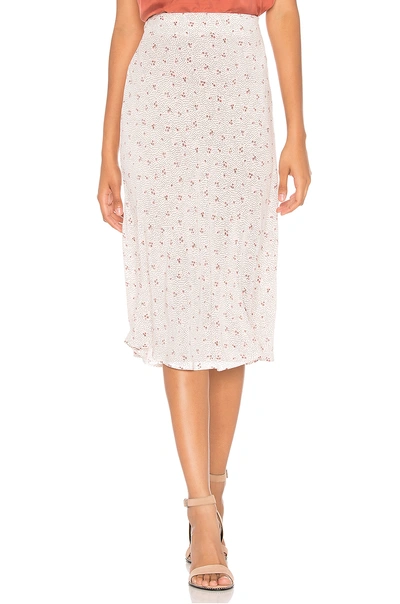 Shop Auguste Jasmine Bias Slip Midi Skirt In Cream