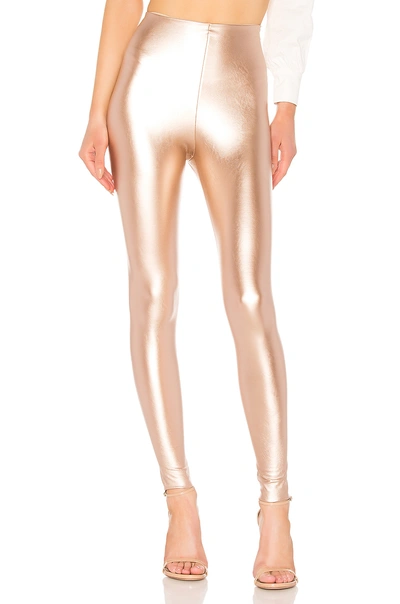 Shop Commando Perfect Control Faux Leather Legging In Rose Gold