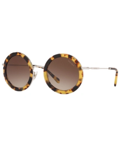 Shop Miu Miu Sunglasses, Mu 59us 48 In Light Havana/brown Gradient