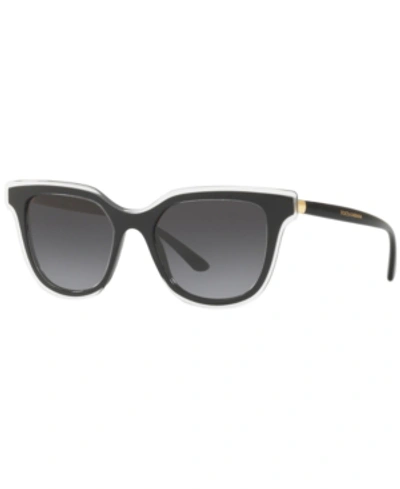 Shop Dolce & Gabbana Sunglasses, Dg4362 51 In Top Crystal On Black/grey Gradient