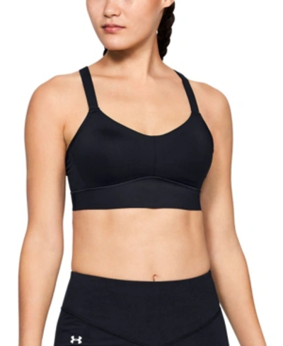 Shop Under Armour Breathelux Mid Sports Bra In Black