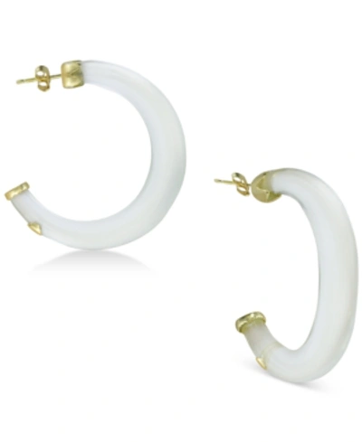 Shop Argento Vivo Lucite Hoop Earrings In Gold-plated Sterling Silver