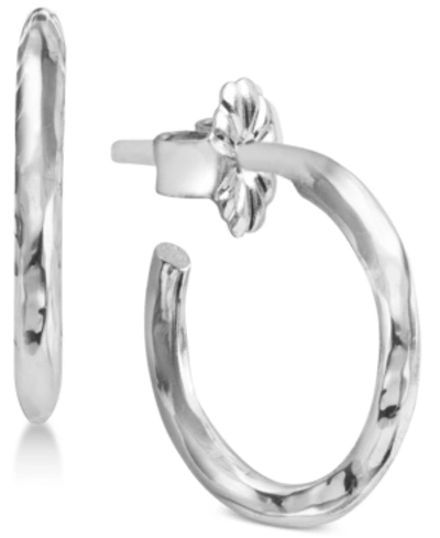 Shop Argento Vivo Polished Hoop Earrings In Sterling Silver Or Gold-plated Sterling Silver