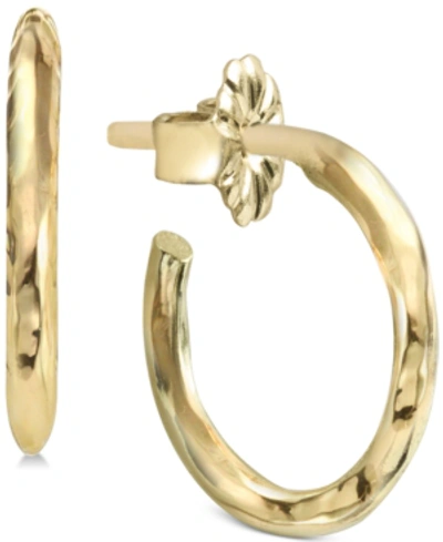 Shop Argento Vivo Polished Hoop Earrings In Sterling Silver Or Gold-plated Sterling Silver