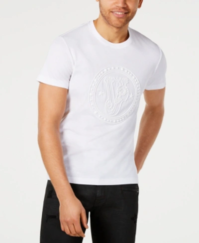 Shop Versace Men's Logo Graphic T-shirt In White