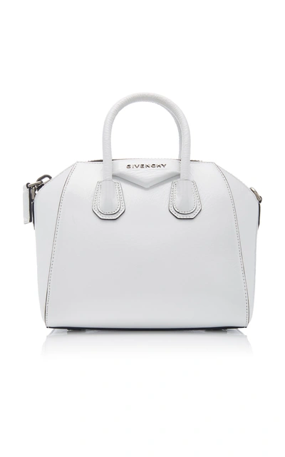 Shop Givenchy Antigona Leather Mini Bag In White