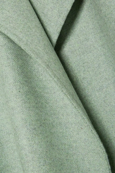 Shop Theory Wool And Cashmere-blend Coat In Light Green