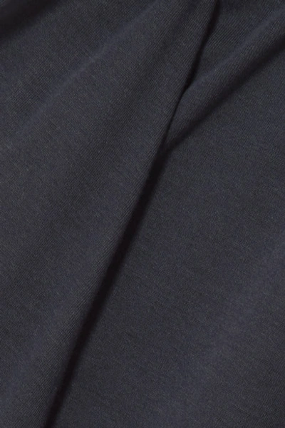 Shop Hanro Mercerized Cotton Camisole In Midnight Blue