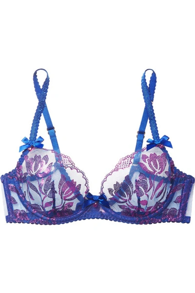 Shop Agent Provocateur Sparkle Embroidered Metallic Tulle Underwired Bra