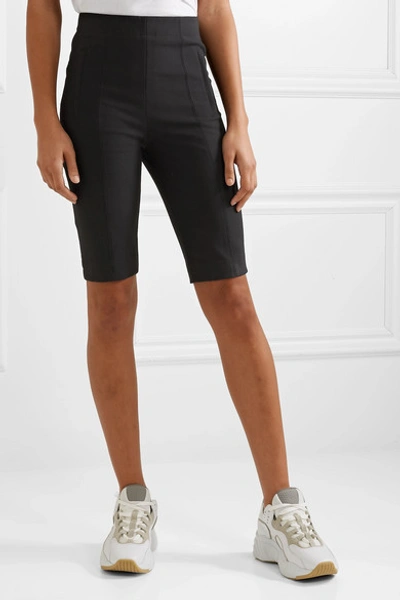 Shop Tibi Anson Woven Shorts In Black