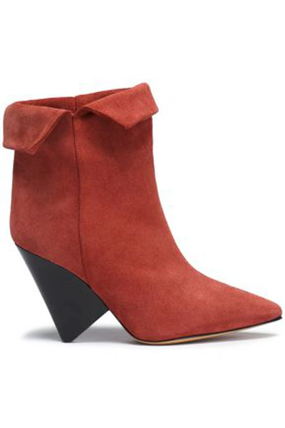 Shop Isabel Marant Woman Suede Ankle Boots Brick