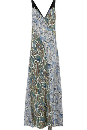 Diane Von Furstenberg Woman Paneled Printed Silk Maxi Dress Pastel ...
