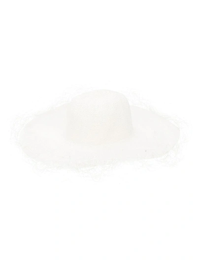 Shop Jacquemus Destroyed Sun Hat - White