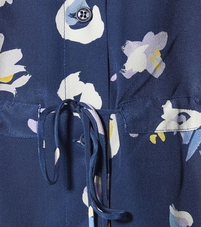Shop Altuzarra Vittoria Floral Silk Dress In Blue