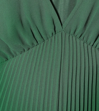 Shop Self-portrait Chiffon Maxi Dress In Green