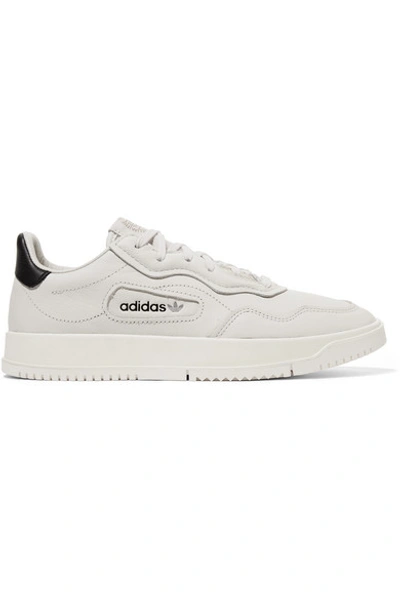 Shop Adidas Originals Super Court Suede-trimmed Leather Sneakers In White