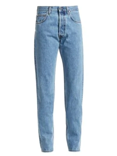 Shop Helmut Lang High-rise Straight-leg Jeans In Indigo