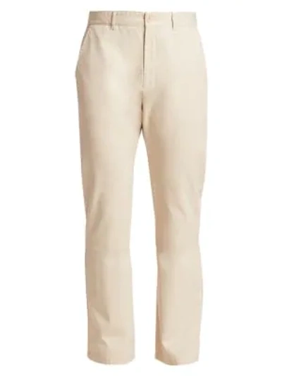 Shop Balenciaga Chino Straight-leg Trousers In Beige