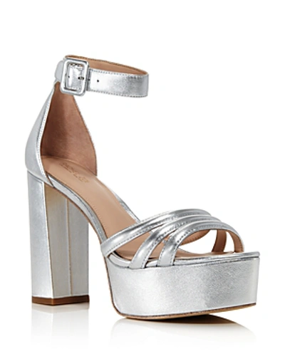 Shop Rachel Zoe Women's Ella High-heel Platform Sandals In Silver