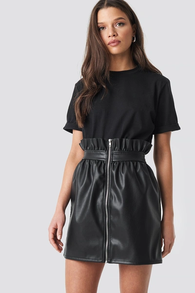 Shop Na-kd Pu Leather Skirt - Black