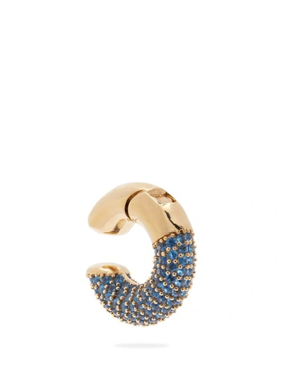 Fendi - Crystal Embellished Single Cuff Earring - Womens - Blue | ModeSens