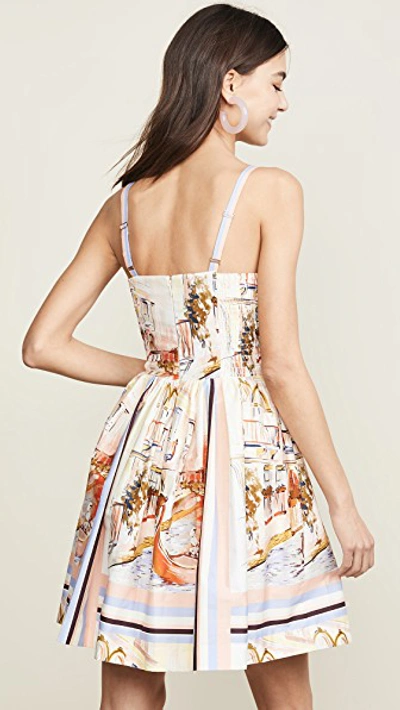 Shop Amanda Uprichard Champagne Dress In Venetian Print