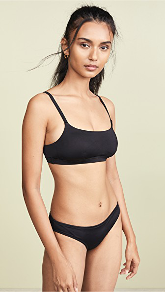 black sport bikini top