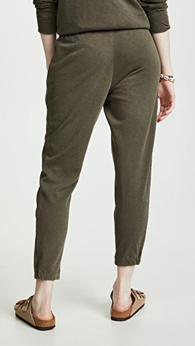 Shop James Perse Fleece Pull On Sweatpants In Army Green
