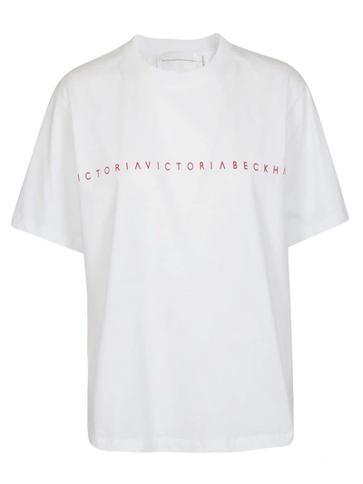 Shop Victoria Victoria Beckham Logo Print T-shirt In White