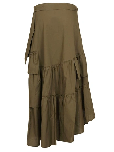 Shop 8pm Asymmetric Skirt In Military