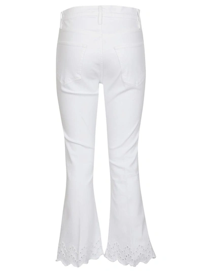 Shop Frame Flared Cropped Jeans In White