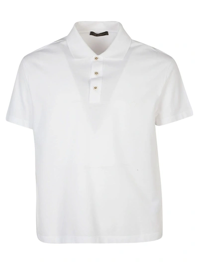 Shop Versace Polo Shirt In Bianco