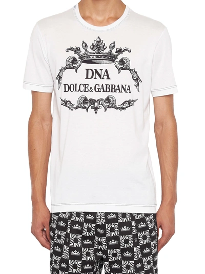 Shop Dolce & Gabbana 'dg Dna' T-shirt In White