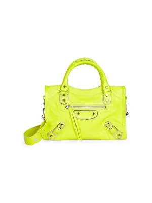 balenciaga mini city bag green