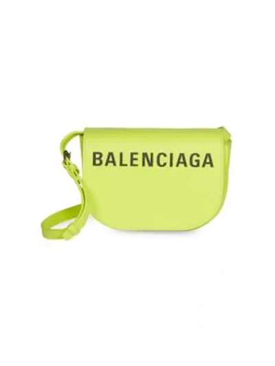 Shop Balenciaga Ville Leather Day Bag In Green