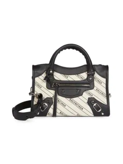 Shop Balenciaga Mini Classic City Logo Leather Satchel In Multi