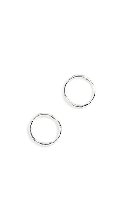 Shop Gorjana Quinn Delicate Stud Earrings In Silver