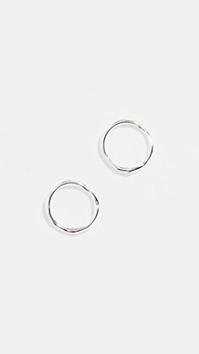 Shop Gorjana Quinn Delicate Stud Earrings In Silver