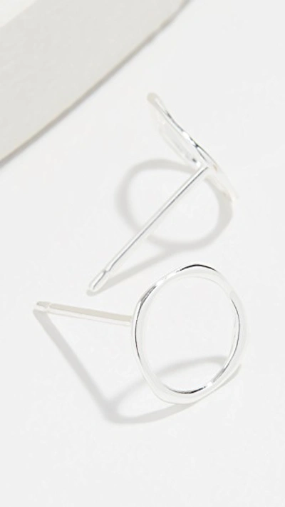 Shop Gorjana Quinn Delicate Stud Earrings In Silver