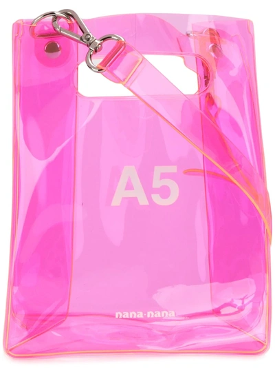 Shop Nana-nana Mini A6 Tote Bag - Pink