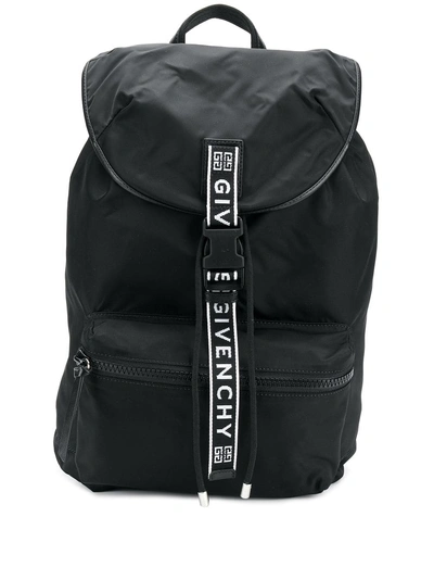 GIVENCHY LOGO STRAP BACKPACK - 黑色