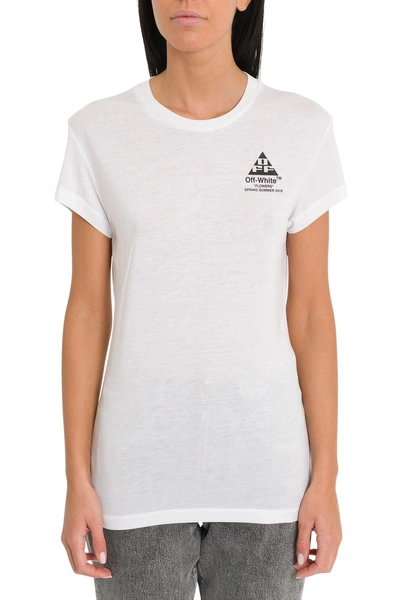 Shop Off-white Arrows And Flowers Tee In Bianco