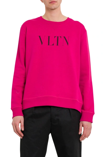 Shop Valentino Vltn Sweatshirt In Fuxia