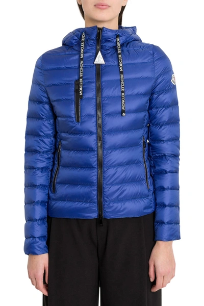 Moncler Seoul Longue Saison Down Jacket In Blu | ModeSens