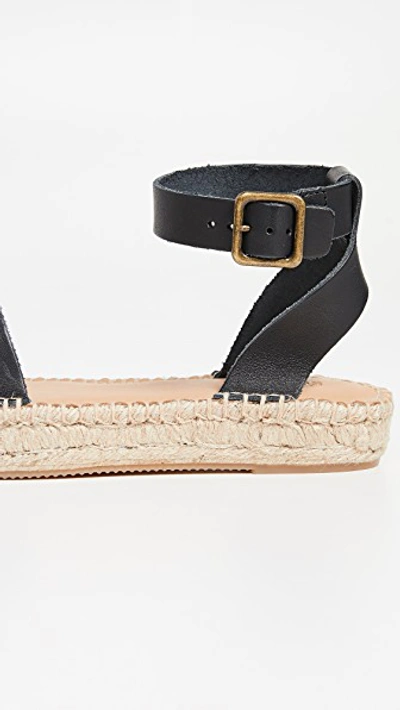 Soludos Cadiz Leather Platform Sandals In Black ModeSens