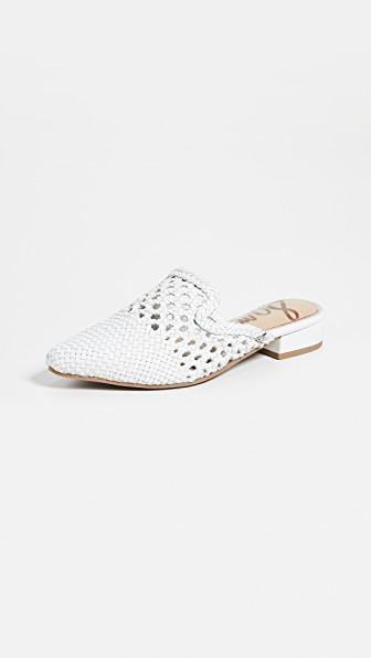 sam edelman women's clara woven leather mules