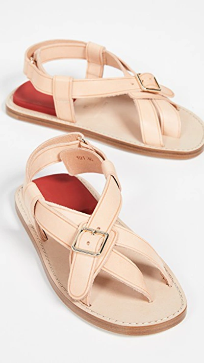 Shop Acne Studios Biana Sandals In Beige/red