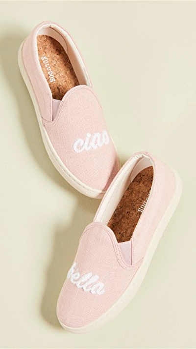 Shop Soludos Ciao Bella Sneakers In Dusty Rose