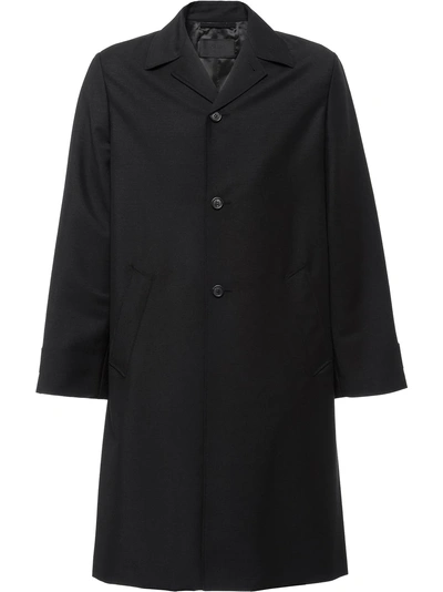 Shop Prada Single-breasted Coat - Black